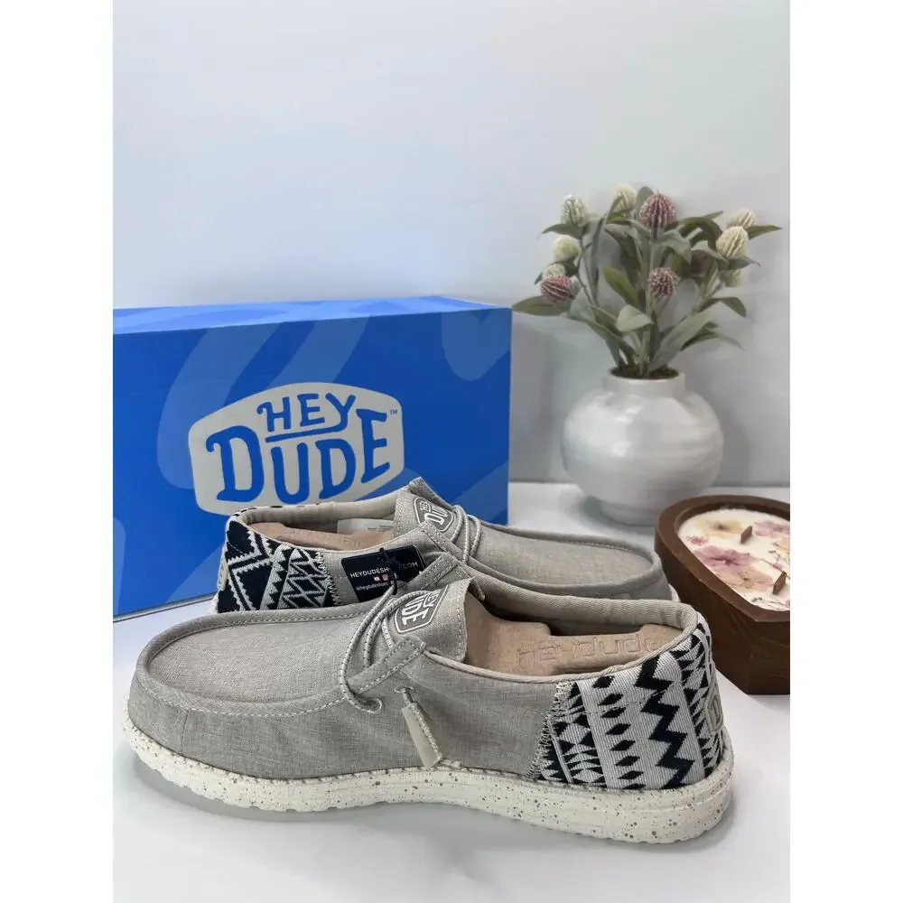 New Hey Dude Wally Funk Jacquard Slip-On Casual Loafers Gray Men's 9 NWB - Picture 6 of 10